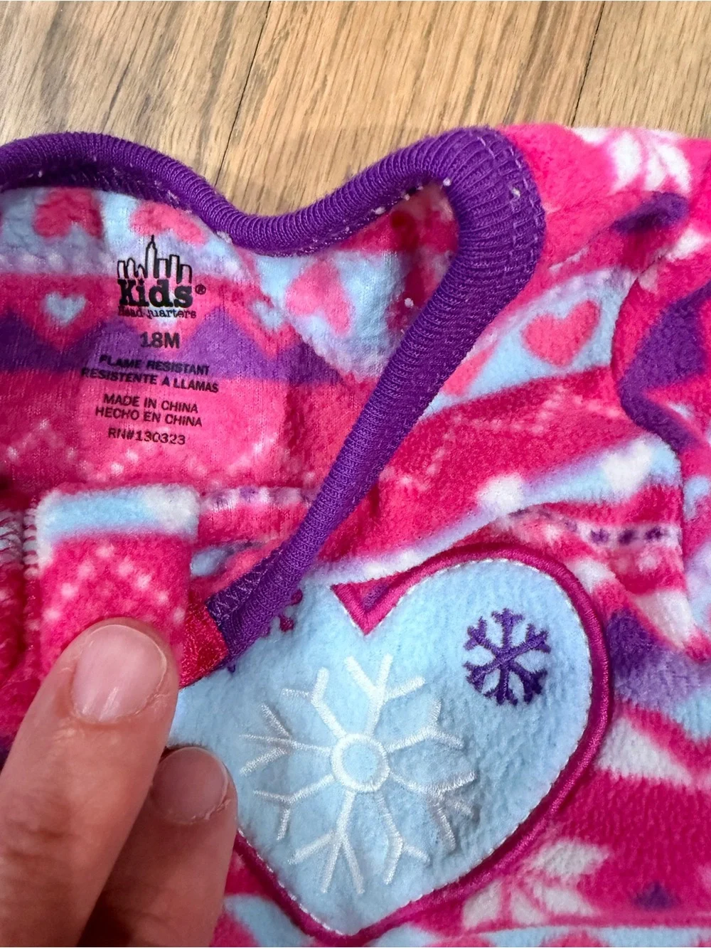 Kids Headquarters baby girl thick fleece footie pajamas